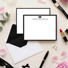 Load image into Gallery viewer, Elegant Ladies Bow Thank You Notes | Personalized Luxury Note Cards
