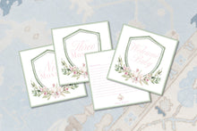 Load image into Gallery viewer, Floral Crest baby milestone cards, full set of monthly cards

