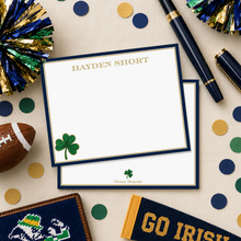 Load image into Gallery viewer, Notre Dame Stationery | Fighting Irish Shamrock Graduation Gift

