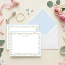Load image into Gallery viewer, Personalized Floral Stationery | Grandmillennial Stationery | Watercolor Border
