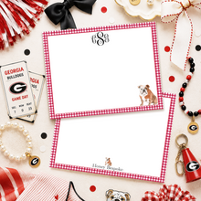Load image into Gallery viewer, Personalized University of Georgia Bulldogs Stationery | UGA Thank You Cards
