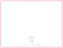 Load image into Gallery viewer, Personalized Pink Tulip Stationery Set | Baby Girl Thank You Notes
