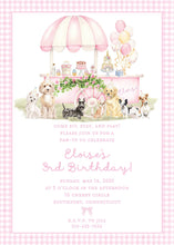 Load image into Gallery viewer, Pink Puppy Party Invitation | Personalized Lets Pawty Birthday | Girl Dog Invite
