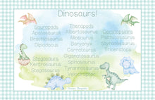 Load image into Gallery viewer, Personalized Dinosaur Placemat | Dino Theme Party
