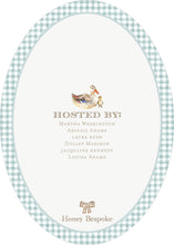 Load image into Gallery viewer, Mama Duck Baby Shower Invitation | Blue Gingham with Duckling Design
