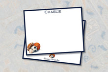 Load image into Gallery viewer, Personalized Sports Stationery | Custom Note Cards | Boy's Stationery Set
