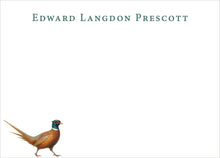 Load image into Gallery viewer, Personalized Pheasant Mens Stationery | Hunting Notecards | Gifts for Men
