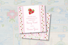 Load image into Gallery viewer, Berry First Birthday Gift Tags | Strawberry and Gingham Party
