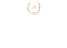 Load image into Gallery viewer, Watercolor Floral Crest  Stationery | Elegant Note Cards
