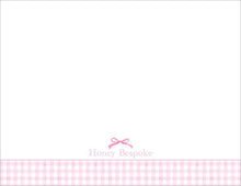 Load image into Gallery viewer, Personalized Baby Girl Stationery | Pink Bow Thank You Cards | Nursery
