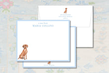 Load image into Gallery viewer, Personalized Vizsla Stationery | Vizsla Notecards | Dog Thank You Cards
