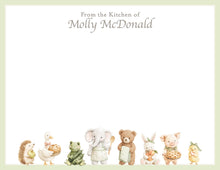 Load image into Gallery viewer, Personalized Woodland Animal Recipe Cards | Kitchen Stationery
