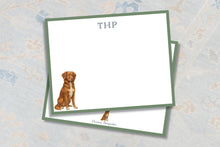Load image into Gallery viewer, Nova Scotia Toller Stationery | Personalized Monogram Note Cards
