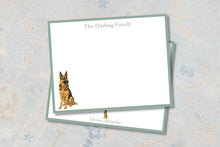 Load image into Gallery viewer, Watercolor German Shepherd Stationery | Personalized Thank You Cards

