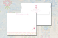 Load image into Gallery viewer, Personalized Ballerina Note Cards | Custom Ballet Stationery
