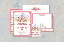 Load image into Gallery viewer, Circus Birthday Invitation | Under the Big Top Party Invite
