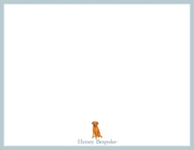 Load image into Gallery viewer, Personalized Red Fox Lab Stationery | Watercolor Labrador Notecards
