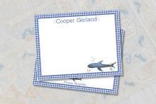 Load image into Gallery viewer, Personalized Shark Thank You Cards | Kids Stationery | Watercolor Shark
