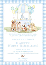 Load image into Gallery viewer, Snips and Snails Puppy Birthday Invitation | Watercolor Puppy Party Invite for Boys
