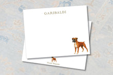 Load image into Gallery viewer, Personalized Boxer Dog Stationery | Custom NoteCards
