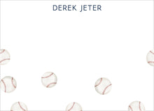 Load image into Gallery viewer, Personalized Baseball Stationery | Watercolor Baseball Notecards

