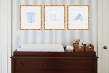 Load image into Gallery viewer, Blue Watercolor Baby Boy Nursery Art | Classic Southern Monogram Prints
