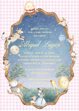 Load image into Gallery viewer, Nursery Rhyme Baby Shower Invitation | Storybook Shower Invite | Preppy
