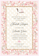 Load image into Gallery viewer, Chinoiserie Stork Baby Shower Invitation
