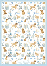 Load image into Gallery viewer, Blue Puppy Baby Shower Invitation | Dog Baby Shower Invite
