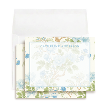 Load image into Gallery viewer, Blue Floral Chinoiserie Stationery
