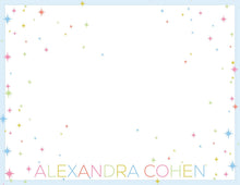 Load image into Gallery viewer, Rainbow Star Stationery | Colorful Celestial Notecards | Personalized Note Set

