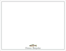 Load image into Gallery viewer, Personalized Trout Stationery | Fishing Notecards | Watercolor Fish Thank You Notes
