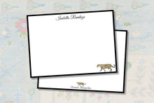 Load image into Gallery viewer, Watercolor Leopard Stationery | Personalized Women's Classic Note Cards
