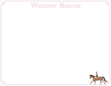Load image into Gallery viewer, Personalized Equestrian Stationery | Horse Notecards | Preppy Notes
