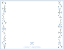 Load image into Gallery viewer, Preppy Stationery Women | Elegant Blue Bow Cards | Luxury Thick Paper Notecards
