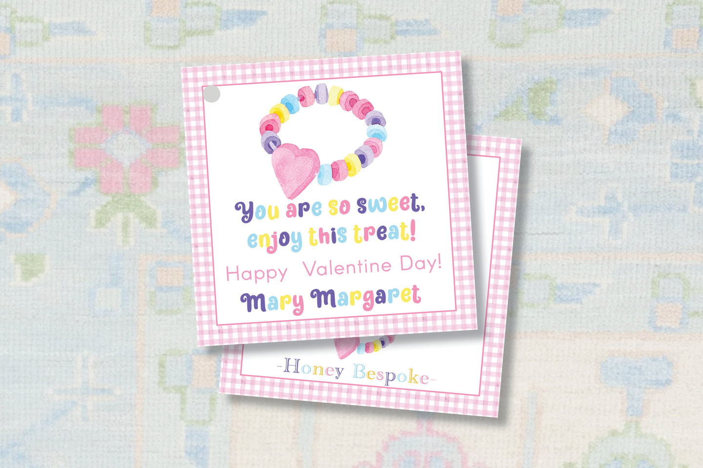 Cute Candy Valentine Treat Tags - Colorful Printable Gift Labels