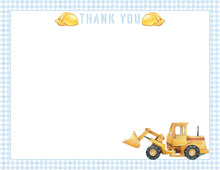 Load image into Gallery viewer, Construction Stationery | Bulldozer Thank You Cards
