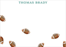 Load image into Gallery viewer, Football Stationery | Personalized Football Notecards | Camp Stationery for Boys
