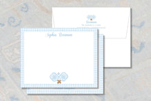Load image into Gallery viewer, Personalized Pickleball Stationery | Gingham Notecards
