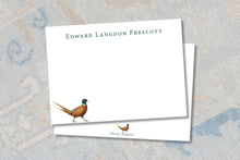 Load image into Gallery viewer, Personalized Pheasant Mens Stationery | Hunting Notecards | Gifts for Men
