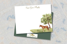 Load image into Gallery viewer, Personalized Horse Stationery | Custom Equestrian Note Cards | Monogram
