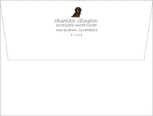 Load image into Gallery viewer, Longhaired Dachshund Stationery | Personalized Wiener Dog Notecards
