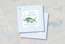 Load image into Gallery viewer, Youre a Catch Valentine Gift Tags - Watercolor Fish Classroom Favors
