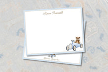 Load image into Gallery viewer, Teddy Bear Boys Stationery | Vintage Toy Car From The Nursery Of Thank You Cards

