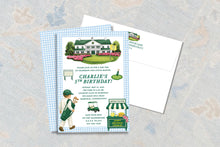 Load image into Gallery viewer, Masters Golf Birthday Invitation | Personalized Hole In One Invite
