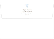 Load image into Gallery viewer, Baby Boy Shower Invitation | Classic Blue Shower Invite | Watercolor Bonnet

