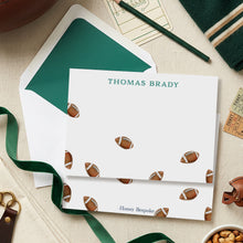 Load image into Gallery viewer, Football Stationery | Personalized Football Notecards | Camp Stationery for Boys
