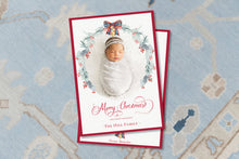 Load image into Gallery viewer, Watercolor Wreath Christmas Card
