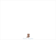 Load image into Gallery viewer, Watercolor Cowboy Boots Birth Announcement
