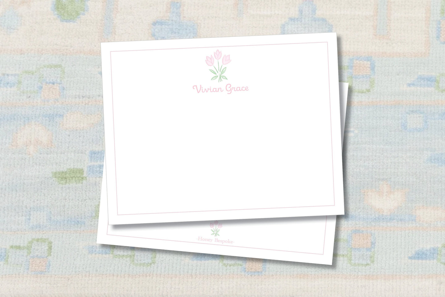 Personalized Tulips Stationery